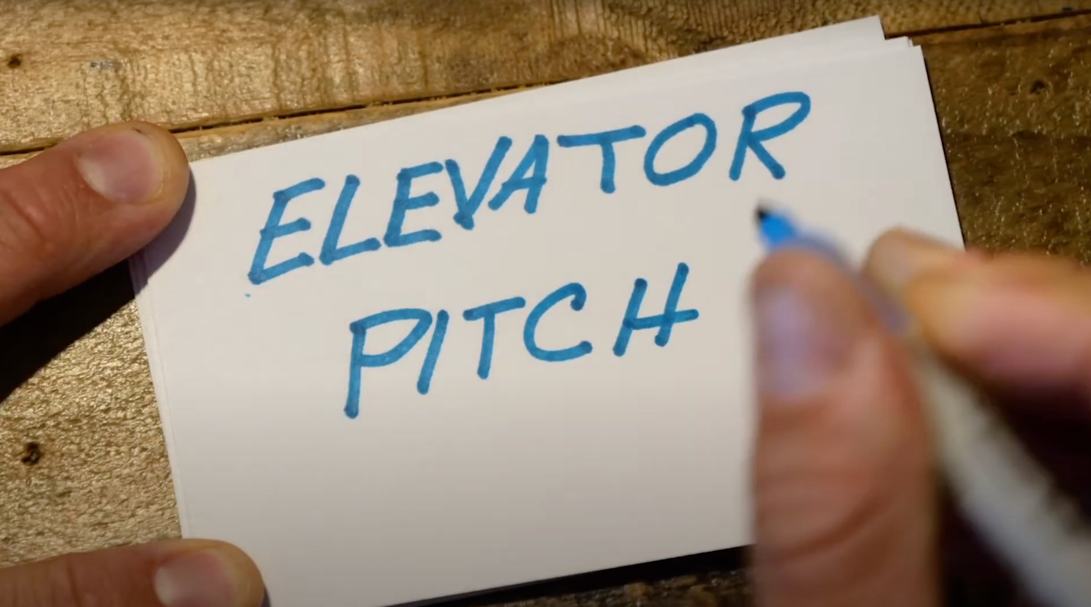 The Elevator Pitch