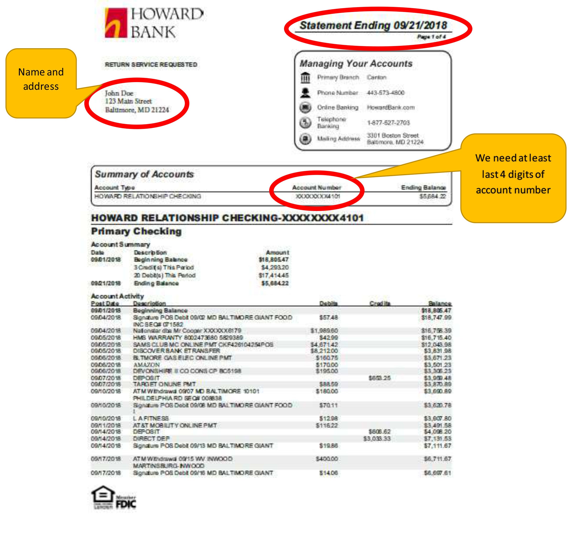 Bank Statement