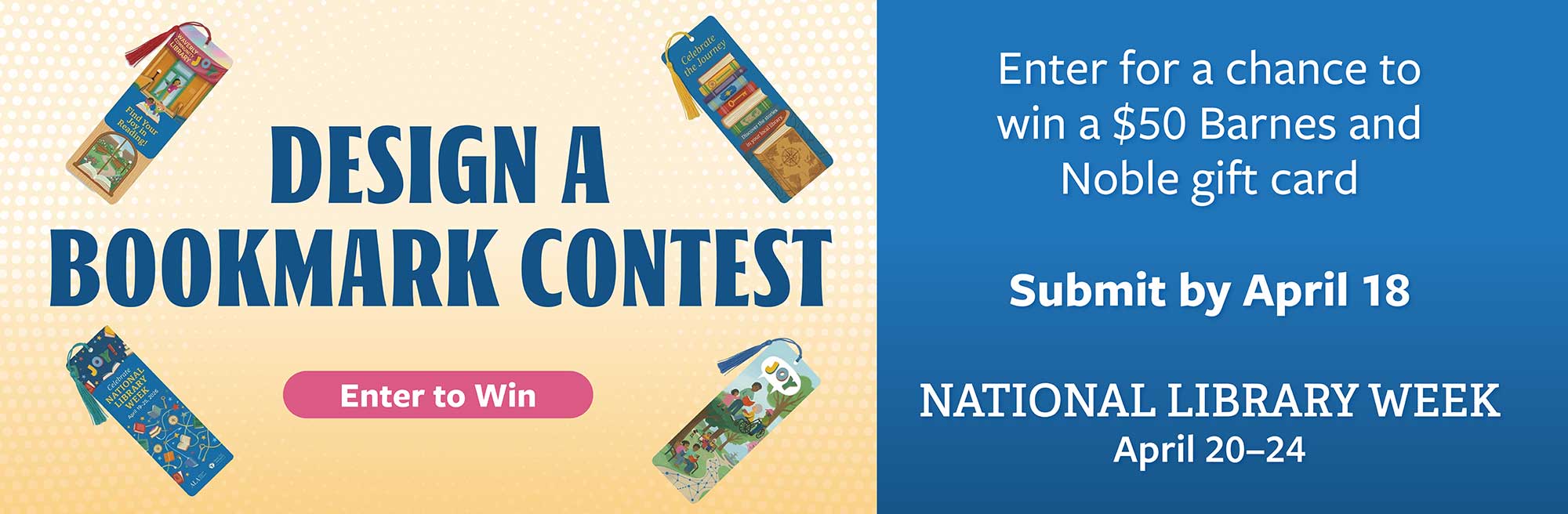 National Library Week - IVC Book Mark Contest - April 20-24