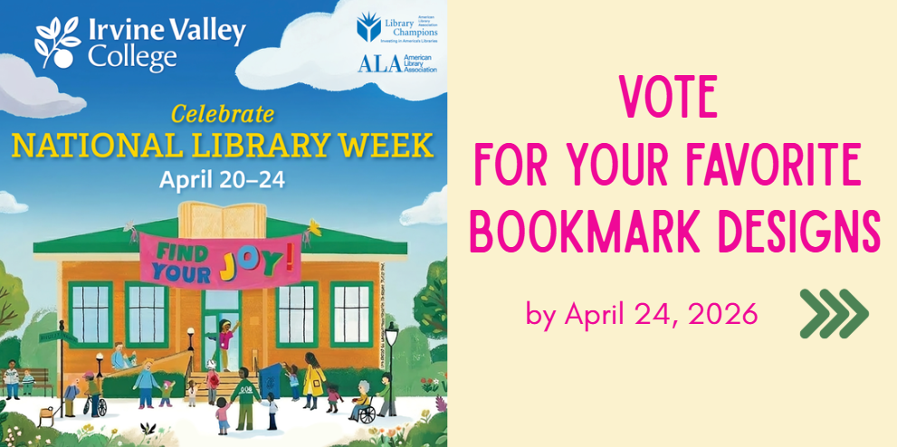 National Library Week - IVC Book Mark Contest Voting- April 24