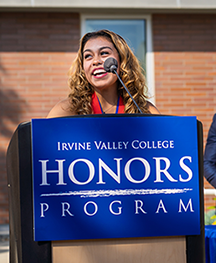 Allyson Najera at Honors Program Awards Ceremony