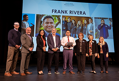 Frank Rivera receiving award