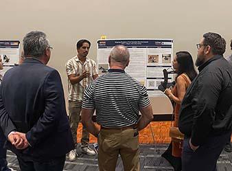 Student presenting research project 