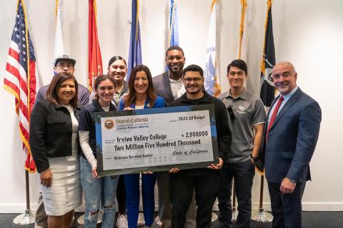 Check presentation with Cottie Petrie-Norris and IVC administrators and students
