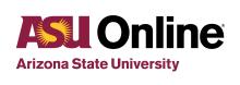 Arizona State University Online logo 