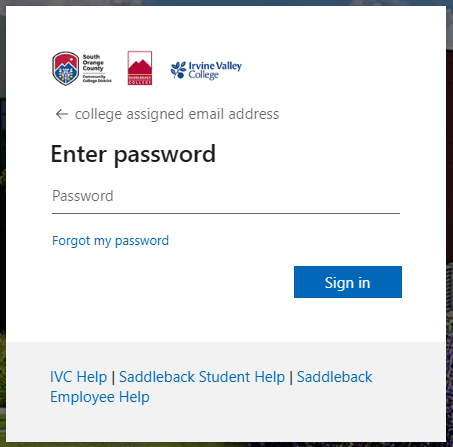IVC Sign-in Password